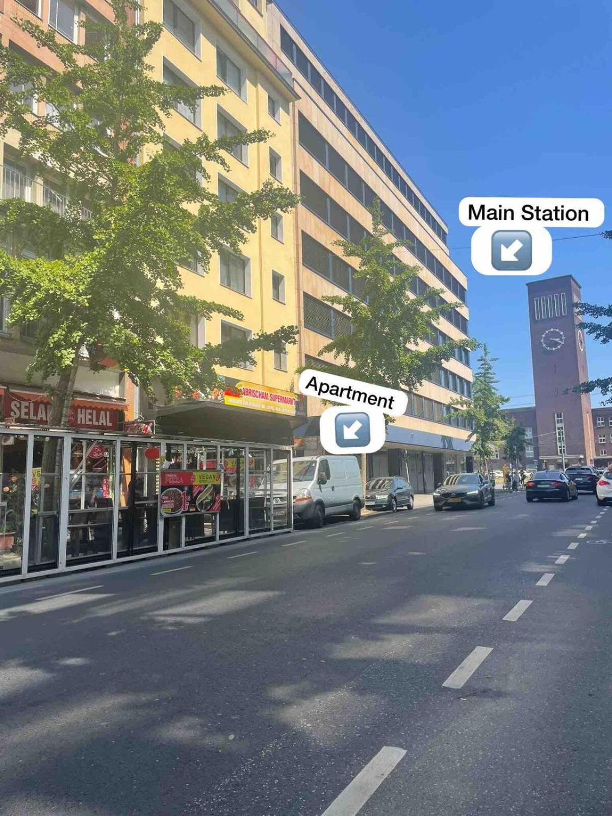 Zentrale Wohnung Direkt Am Hauptbahnhof - Bismarck Düsseldorf Buitenkant foto